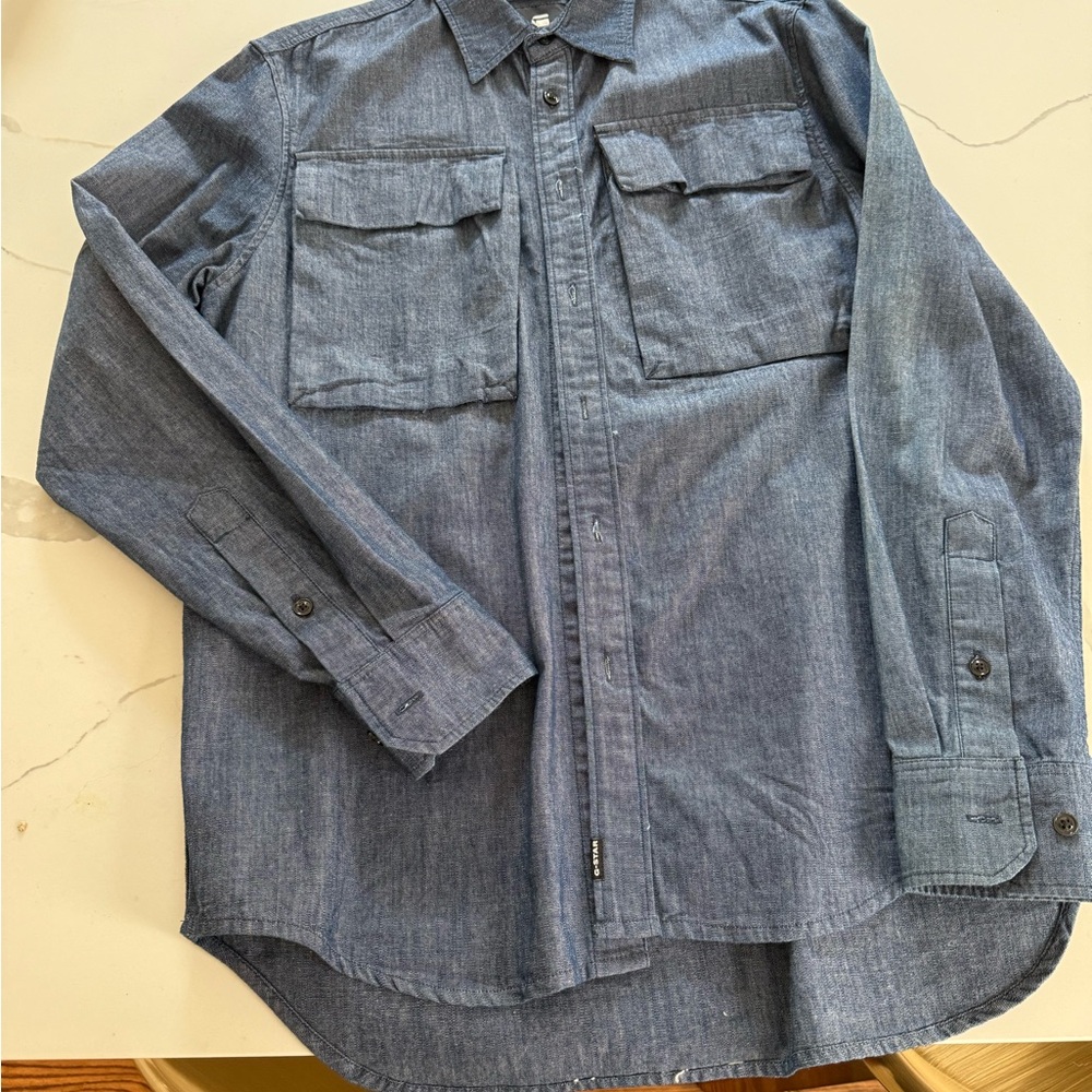 Men's Blue Denim look shirt